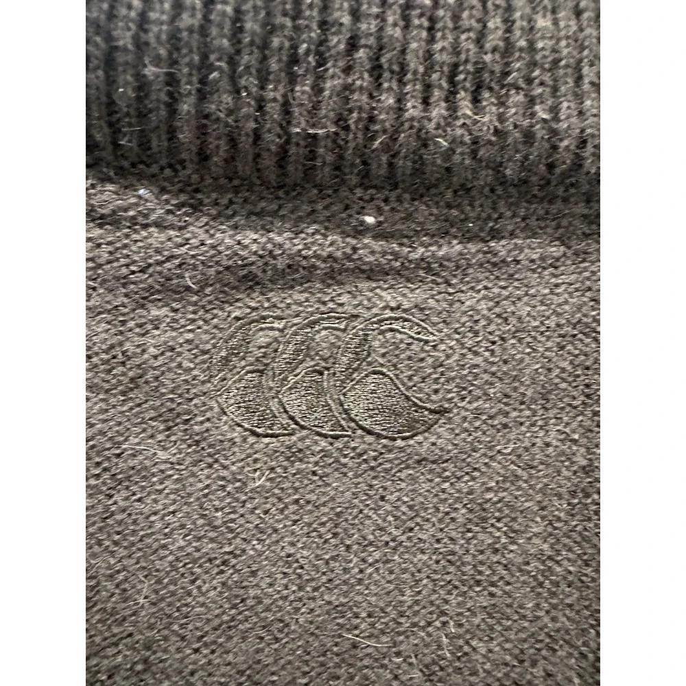 Canterbury of New Zealand Vintage Rugby Zippered Sweater Lambswool Size XL 90s
